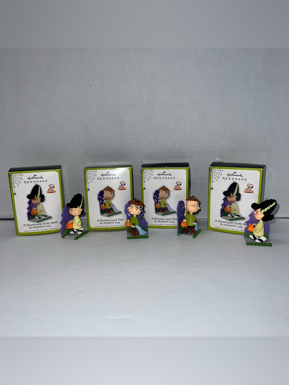 Vintage Hallmark Keepsake Peanuts 2011 Ornaments Bride Howling Halloween Costume